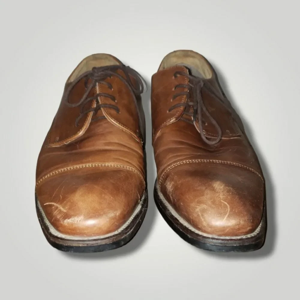 Men Vero Cuoio Whole Cut Oxford, Men's Dress Leather Brown Formal Shoes 12 M